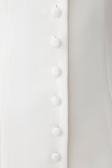Ariella Button Up Short Sleeves Top - White