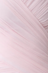 Monet Strapless Ruched Mesh Maxi Dress - Ballet Pink