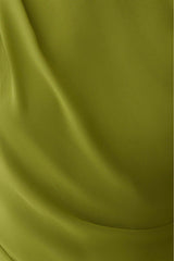 Hannah Asymmetric Neckline Mini Dress - Olive