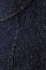 Rema Halter Longline Denim Top - Washed Indigo Blue