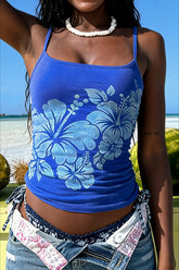 Floral Print Slim Casual Cami Top