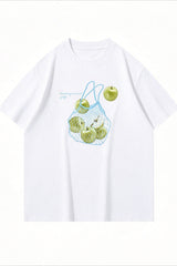 Casual Loose Fresh Printed T‑shirt