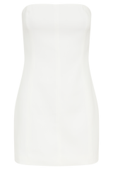 Maci Crepe Mini Dress - White
