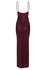 Roisin Diamante Maxi Dress - Mahogany