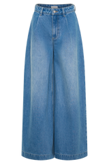 Bobby Oversized Jean With Front Pleat - Summer Blue