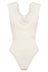 Electra Slinky Lace Bodysuit - Ivory