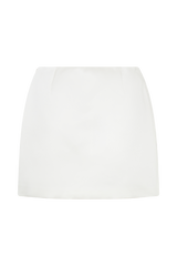 Adeline Satin Mini Skirt - White