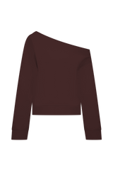 Aiden Slouchy Crew Jumper - Chocolate