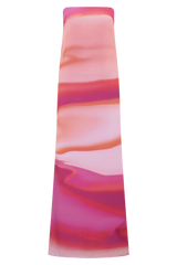 Amaya Strapless Chiffon Maxi Dress - Pink Sunset Print
