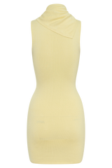 Amilee Scarf Knit Mini Dress - Lemon