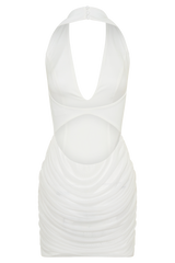 Anari Gathered Scuba Mini Dress - White