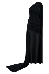 Asher Slinky One Shoulder Maxi Dress - Black