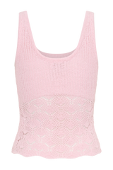 Atlantis Crochet Knit Top - Baby Pink