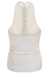 Bianca Satin Halter Top - Ivory