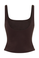 Blanca Stretch Crepe Cami Top - Chocolate
