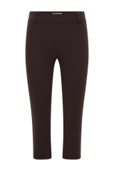 Blanca Stretch Crepe Capri Pants - Chocolate