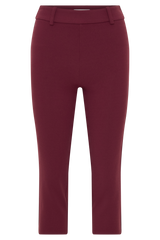 Blanca Stretch Crepe Capri Pants - Mahogany
