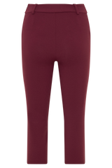 Blanca Stretch Crepe Capri Pants - Mahogany