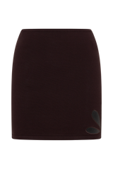Brock Knit Cut Out Mini Skirt - Dark Chocolate