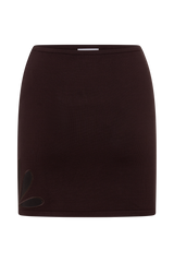 Brock Knit Cut Out Mini Skirt - Dark Chocolate