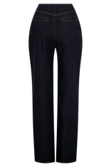 Clarrissa High Rise Jeans - Washed Indigo Blue