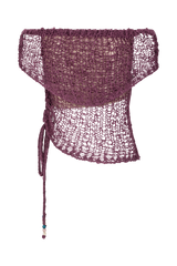 Cordelia Off Shoulder Knit Top - Mauve