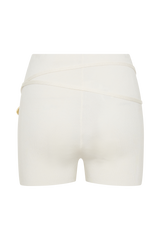 Dimitri Mini Knit Shorts With Belt - Ivory