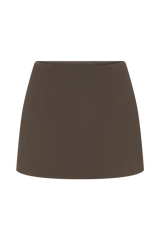 Effy Suiting Mini Skirt - Cacao Brown
