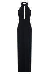 Elan Stretch Crepe Maxi Dress - Black