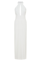 Elan Stretch Crepe Maxi Dress - White
