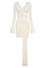 Electra Slinky Lace Mini Dress - Ivory