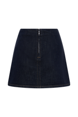 Ellie Denim Mini Skirt - Washed Indigo Blue