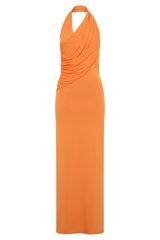Elma Halter Knit Maxi Dress - Orange