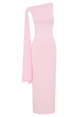 Farid Bandage Maxi Dress With Chiffon - Baby Pink