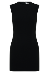 Fion Sleeveless Stretch Crepe Mini Dress - Black