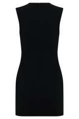 Fion Sleeveless Stretch Crepe Mini Dress - Black