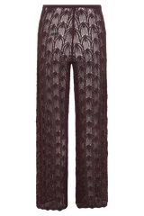 Glinda Crochet Pants - Chocolate