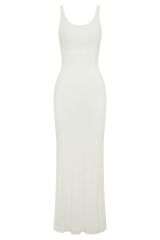Gwenaelle Scoop Neck Jersey Maxi Dress - White