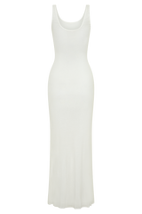 Gwenaelle Scoop Neck Jersey Maxi Dress - White
