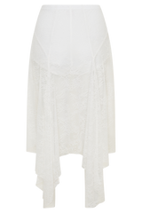 Haime Lace Hankie Midi Skirt - Ivory