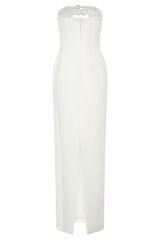 Hilda Embellished Strapless Maxi Dress - White