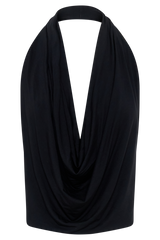 Huyen Cowl Front Modal Top - Black