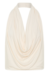 Huyen Cowl Front Modal Top - Ivory