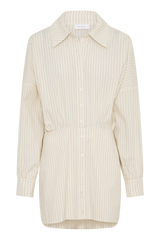 Ivy Oversize Shirt Mini Dress - Stripe