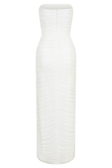 Jianna Strapless Mesh Maxi Dress - Ivory