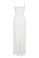 Josefa Sequin Lace Maxi Dress - White