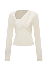 Kaylen Knit Long Sleeve Top - Ivory
