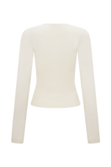 Kaylen Knit Long Sleeve Top - Ivory
