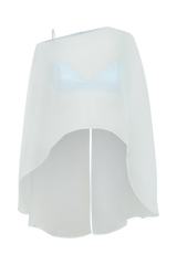 Kirstine Bralette With Chiffon Cape - Ice Blue