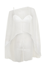 Kirstine Bralette With Chiffon Cape - Ivory